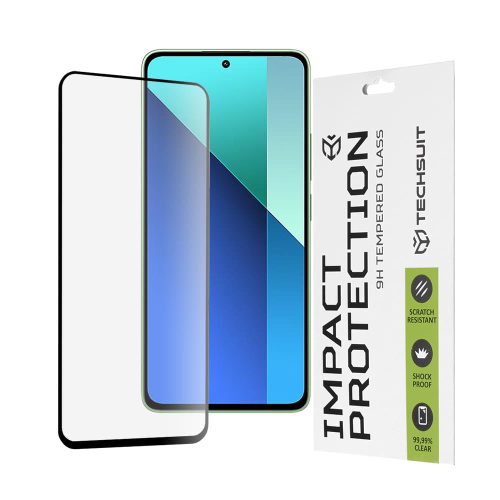 Techsuit 111D Celoplošné sklo Xiaomi Redmi Note 13 4G Black - náhled 1