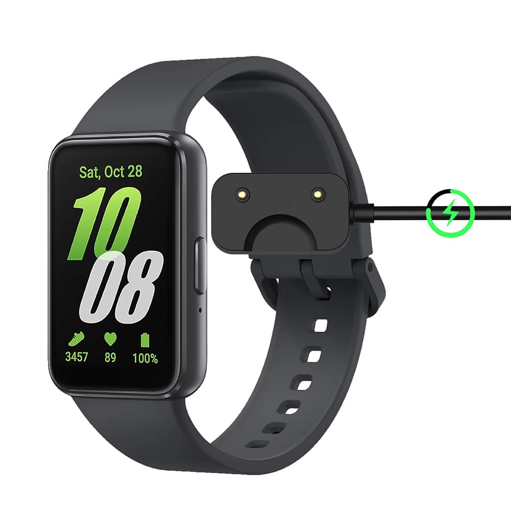 Techsuit Bezdrátový nabíjecí kabel pro Galaxy Fit3 1m Černý - náhled 1