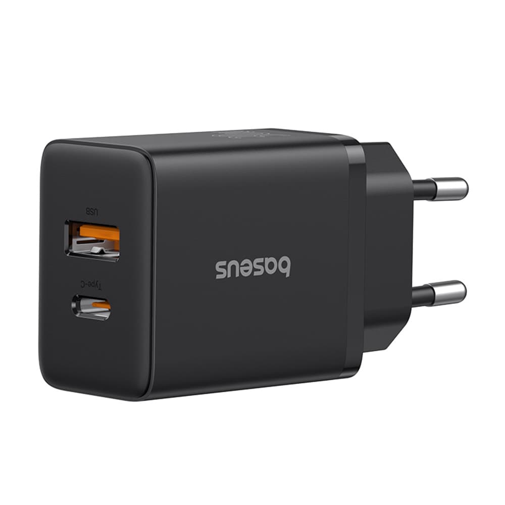 Baseus Nástěnná nabíječka USB-C Rychlonabíjení 20W Černá - náhled 1