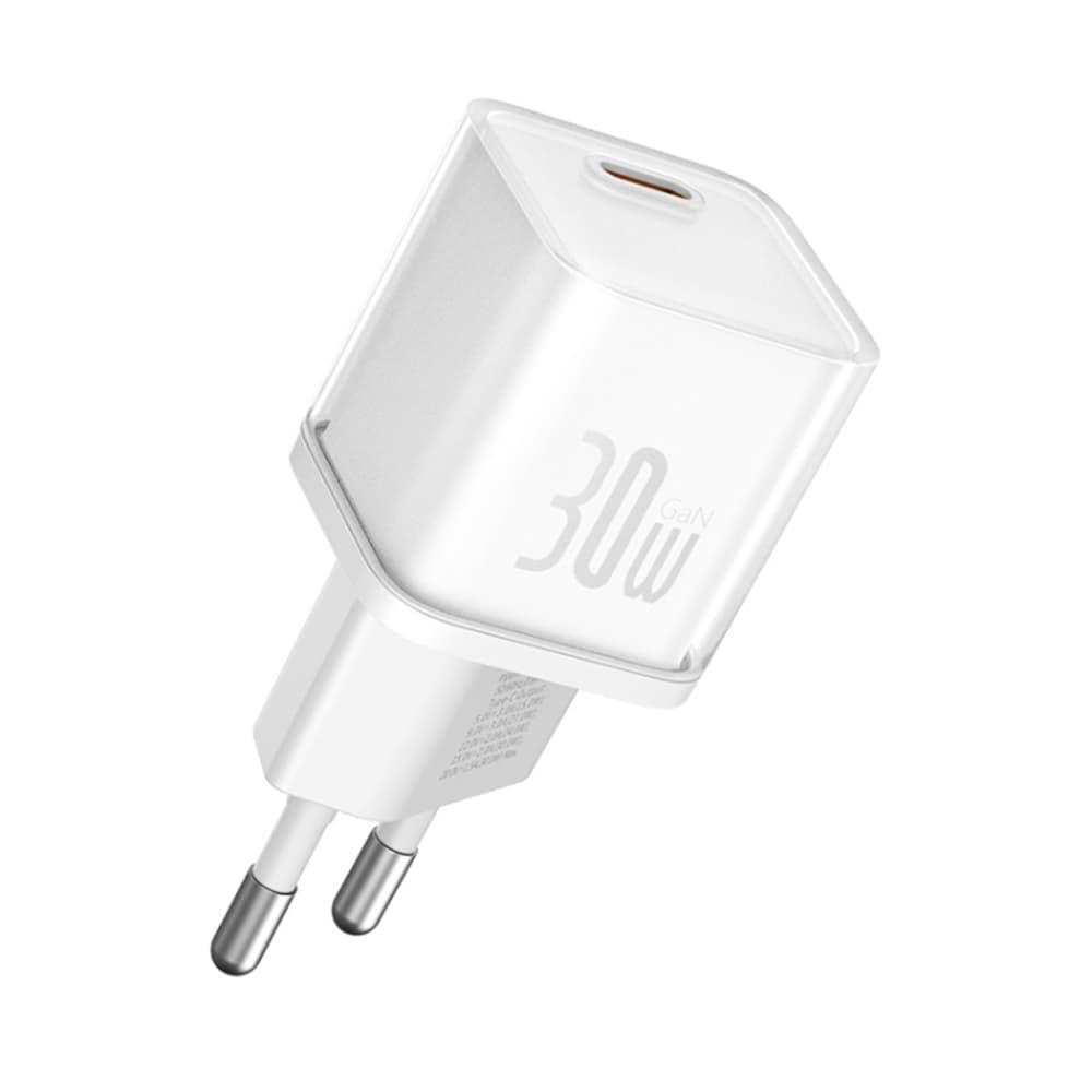 Baseus Síťová nabíječka GaN5S USB-C Rychlonabíjení 30W Bílá - náhled 1