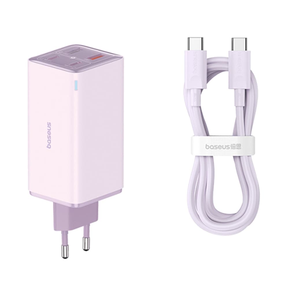 Baseus Nástěnná nabíječka GaN6 Pro 2xUSB 2xType-C 100W Fialová