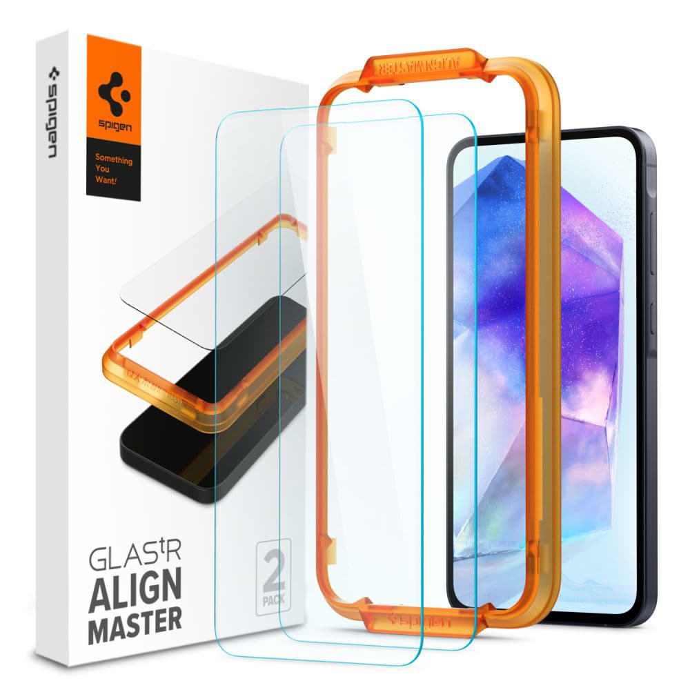 Spigen Glas.tR Align Master Samsung Galaxy A55 5G 2 kusy Čiré - náhled 1