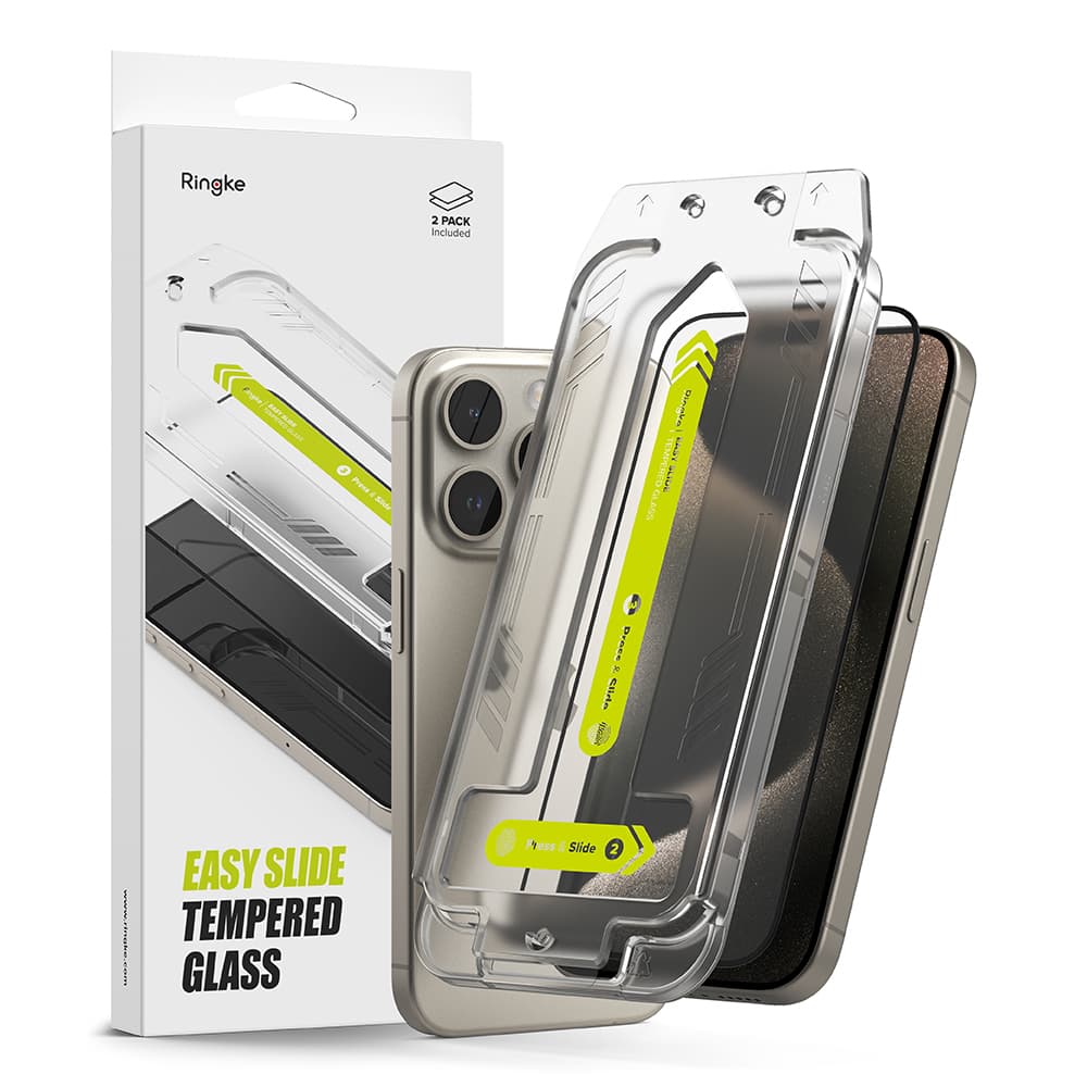 Ringke Tvrzené sklo 2ks iPhone 15 Pro Max Průhledné - náhled 1