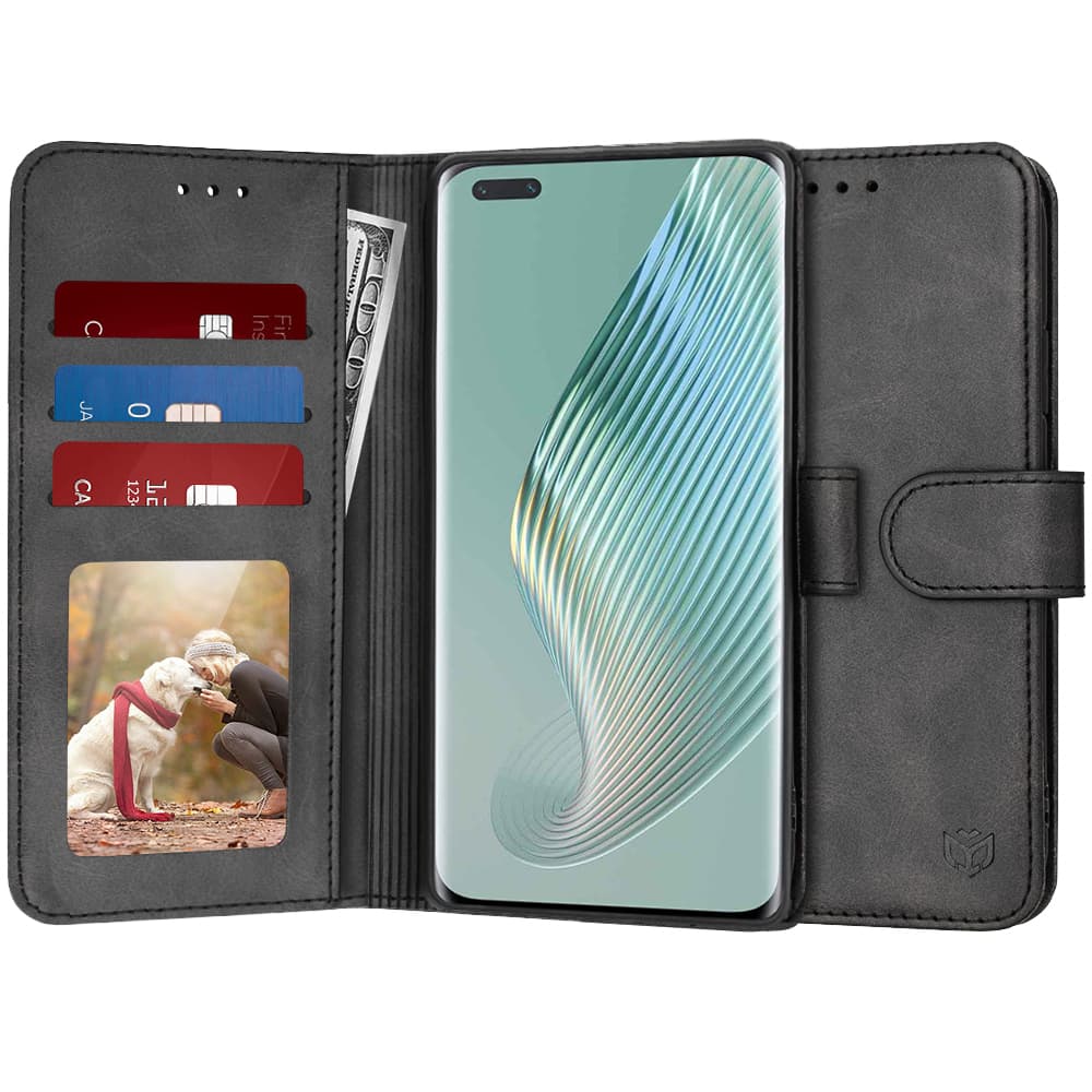 Techsuit Knižkové pouzdro Honor Magic5 Pro Černé - náhled 1