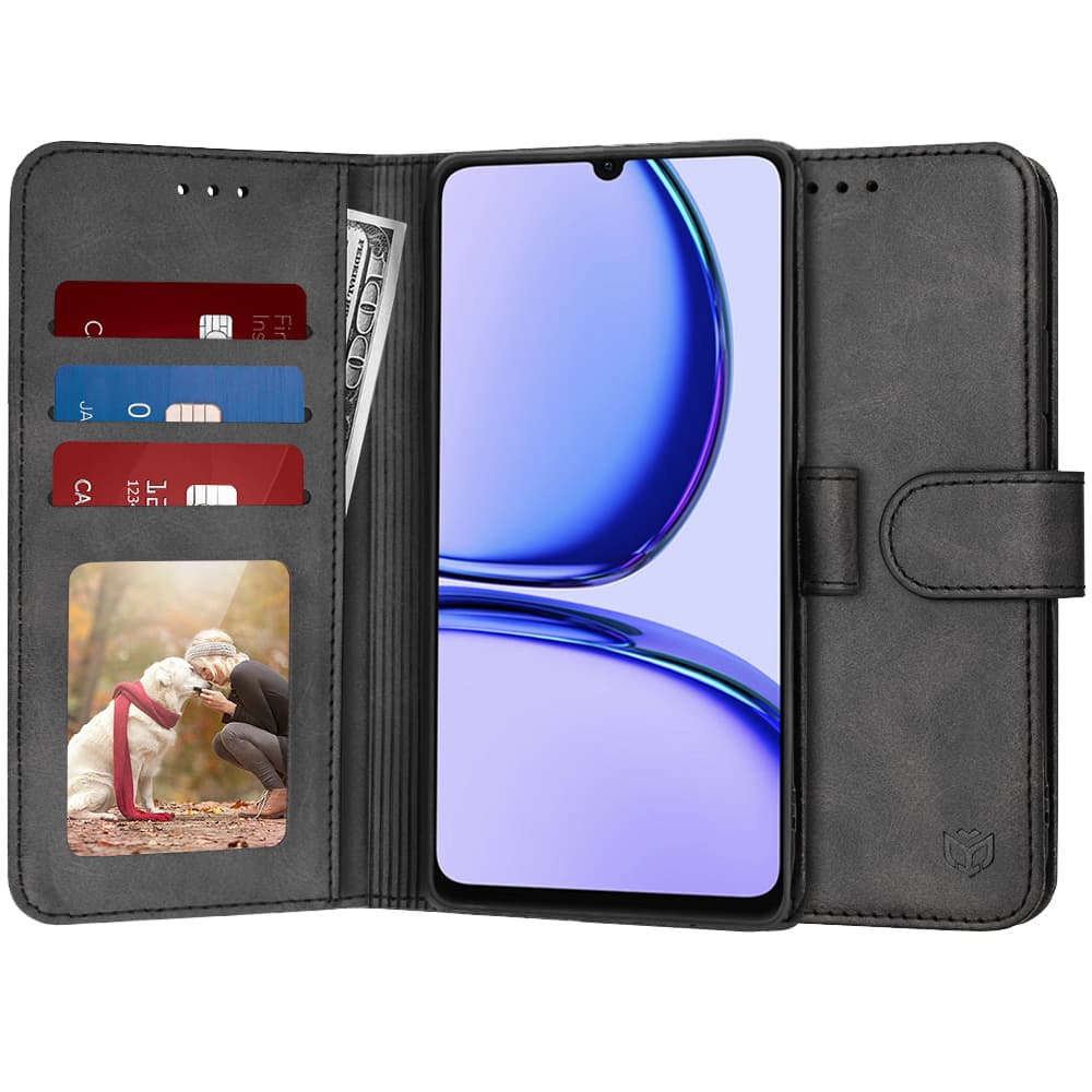 Techsuit Pouzdro Diář Realme C53 Černá