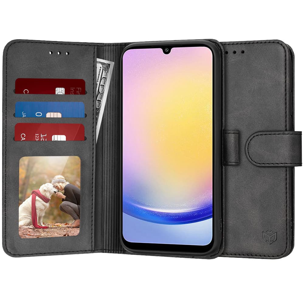 Techsuit Knižkové pouzdro Samsung Galaxy A25 5G Černá - náhled 1
