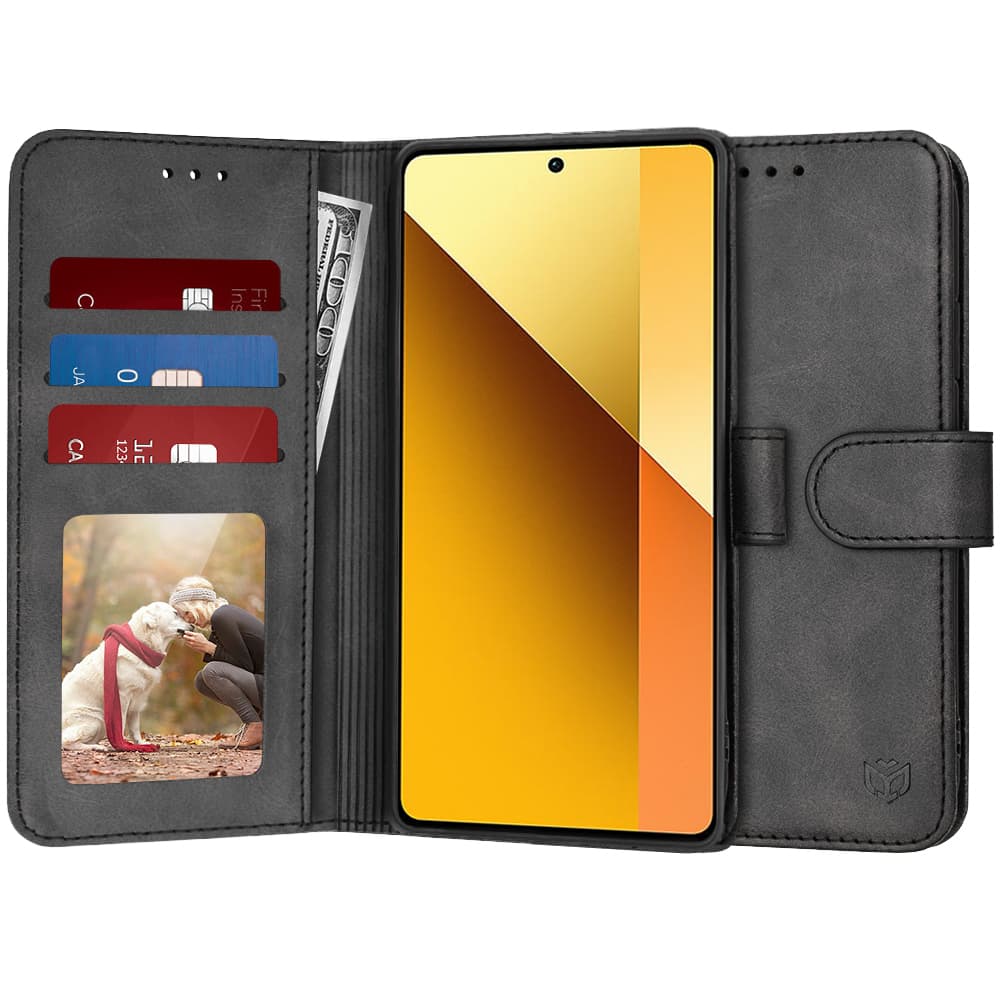 Techsuit Knižkové pouzdro Xiaomi Redmi Note 13 5G Černá - náhled 1