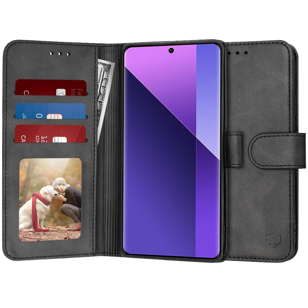 Techsuit Diářové pouzdro Xiaomi Redmi Note 13 Pro+ 5G Černé - náhled 1