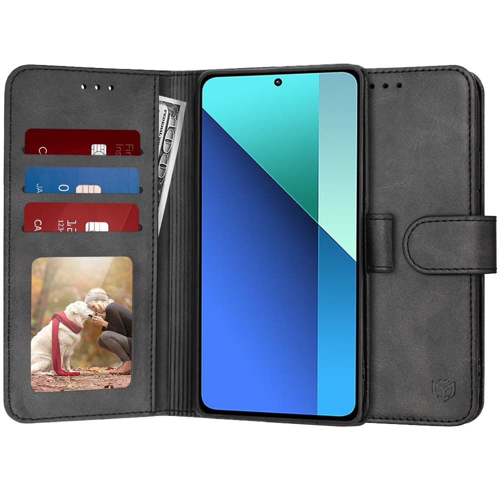 Techsuit Knižkové pouzdro Xiaomi Redmi Note 13 4G Black - náhled 1