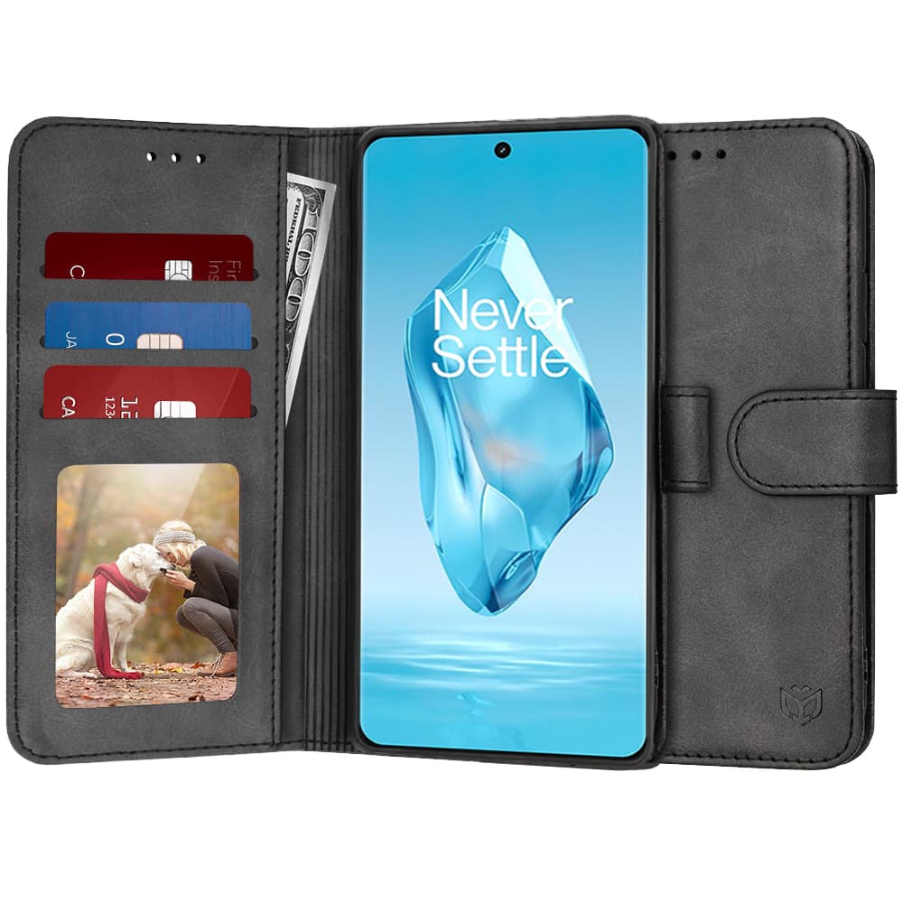 Techsuit Pouzdro Kniha OnePlus 12R Černá - náhled 1