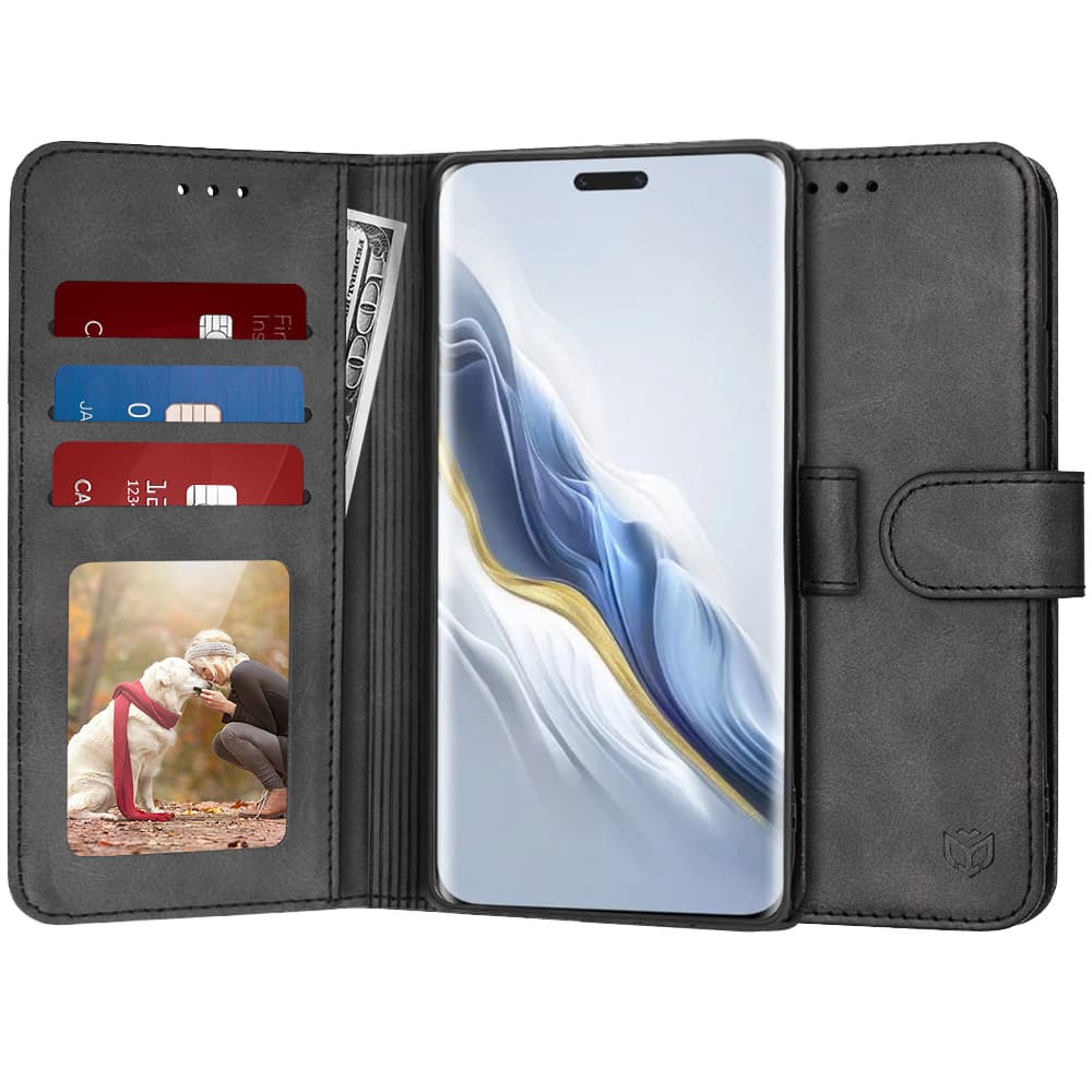 Techsuit Knižkové pouzdro Honor Magic6 Pro Černá - náhled 1