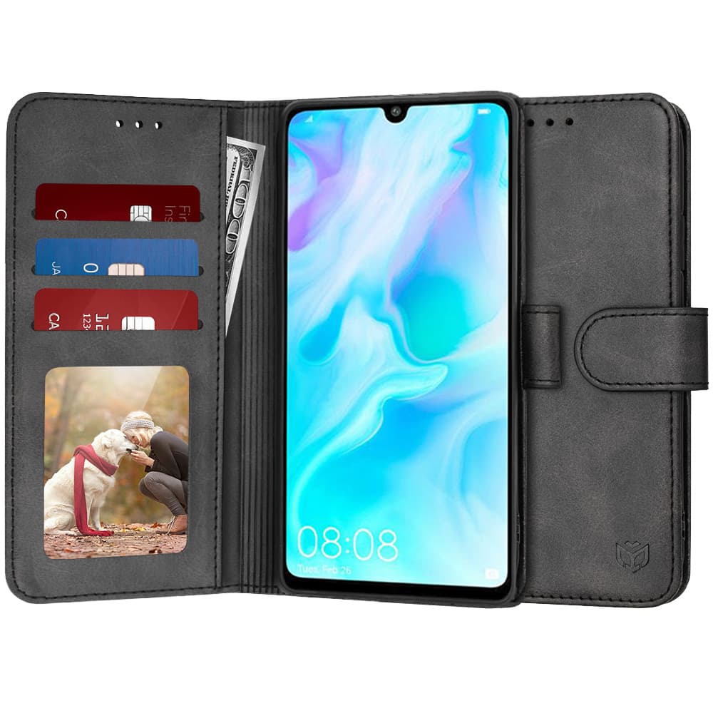 Techsuit Diářové pouzdro Huawei P30 Lite New Edition Černé - náhled 1