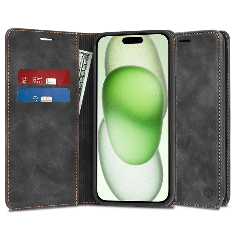 Techsuit Pohodlný kryt iPhone 15 Plus Černý - náhled 1