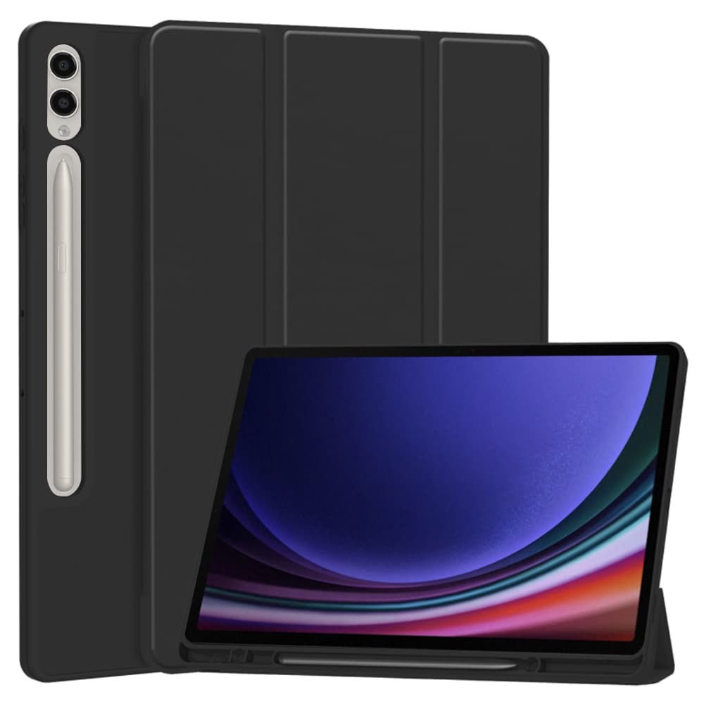 Techsuit Flex Trifold s držákem tužky Samsung Tab S9 S10 S9 FE Plus Černá - náhled 1
