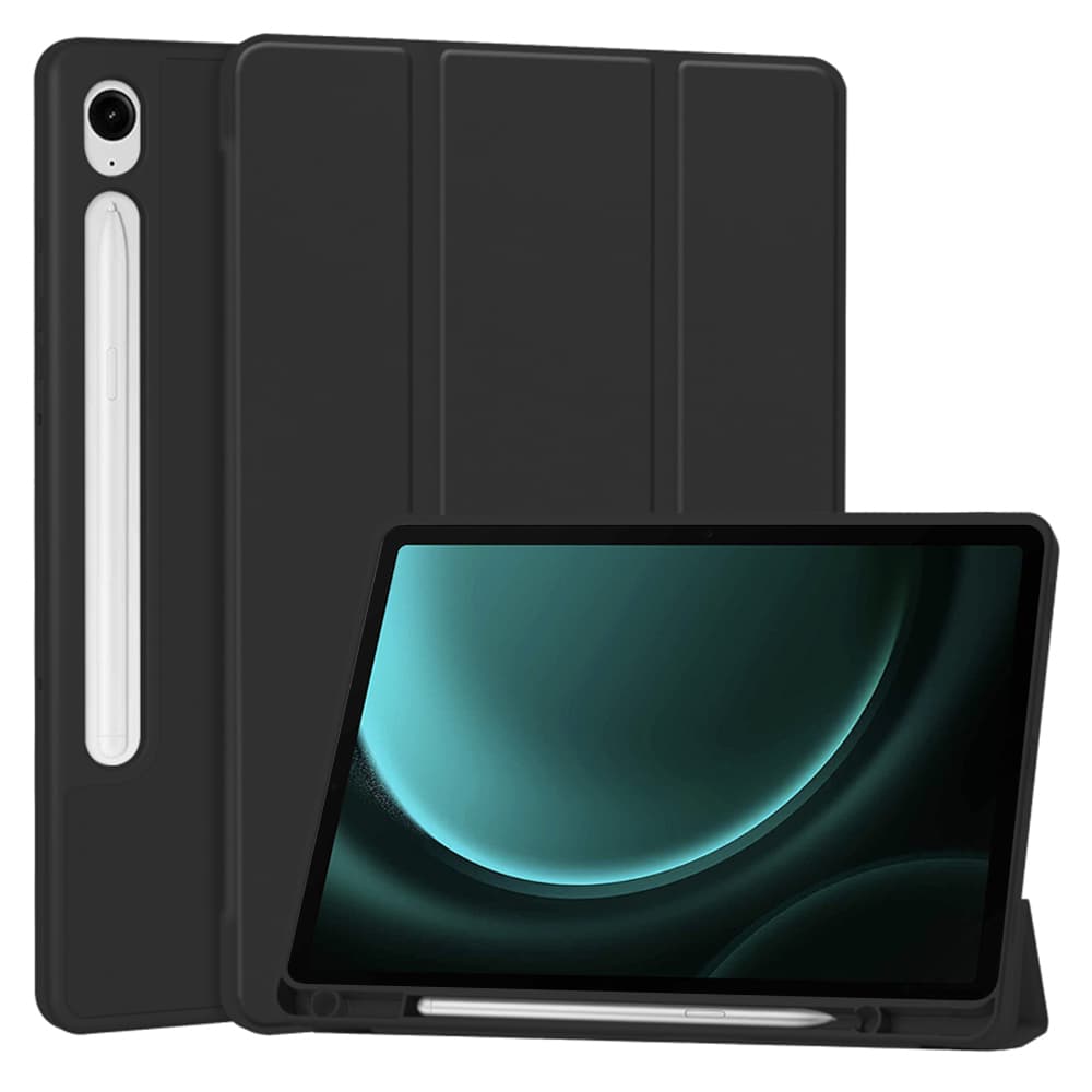 Techsuit Flex Trifold s držákem tužky Samsung Tab S9 FE S10 FE Černá - náhled 1