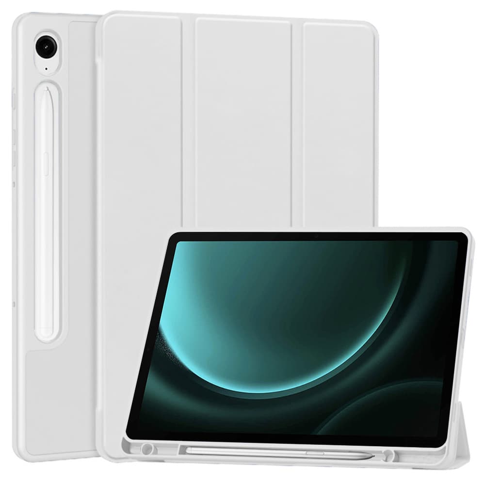 Techsuit Flex Trifold s držákem tužky Tab S9 S9 FE S10 FE Šedý - náhled 1