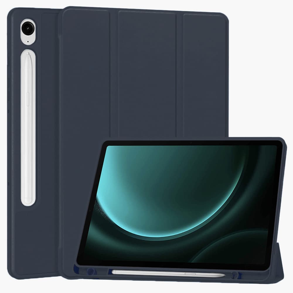 Techsuit Flex Trifold s držákem tužky Samsung Tab S9 S9 FE Tmavě modrá - náhled 1
