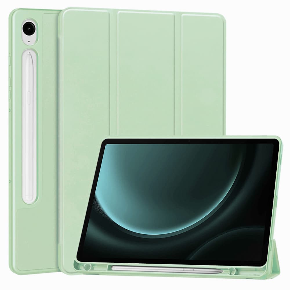 Techsuit Flex Trifold obal s držákem pera Tab S9 S9 FE S10 FE Matcha zelená - náhled 1