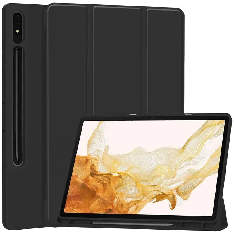 Techsuit Flex Trifold s držákem tužky Samsung Tab S7 Plus S8 Plus Černá - náhled 1