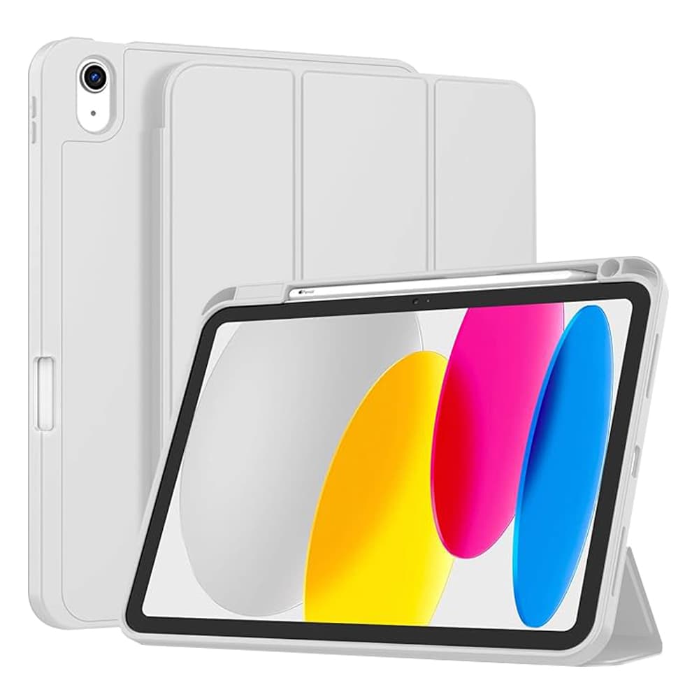 Techsuit Flex Trifold s držákem tužky iPad 10 (2022) Šedý - náhled 1