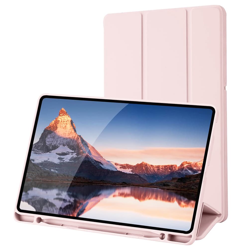 Techsuit Flex Trifold s držákem tužky Samsung Tab S6 Lite Růžový - náhled 1