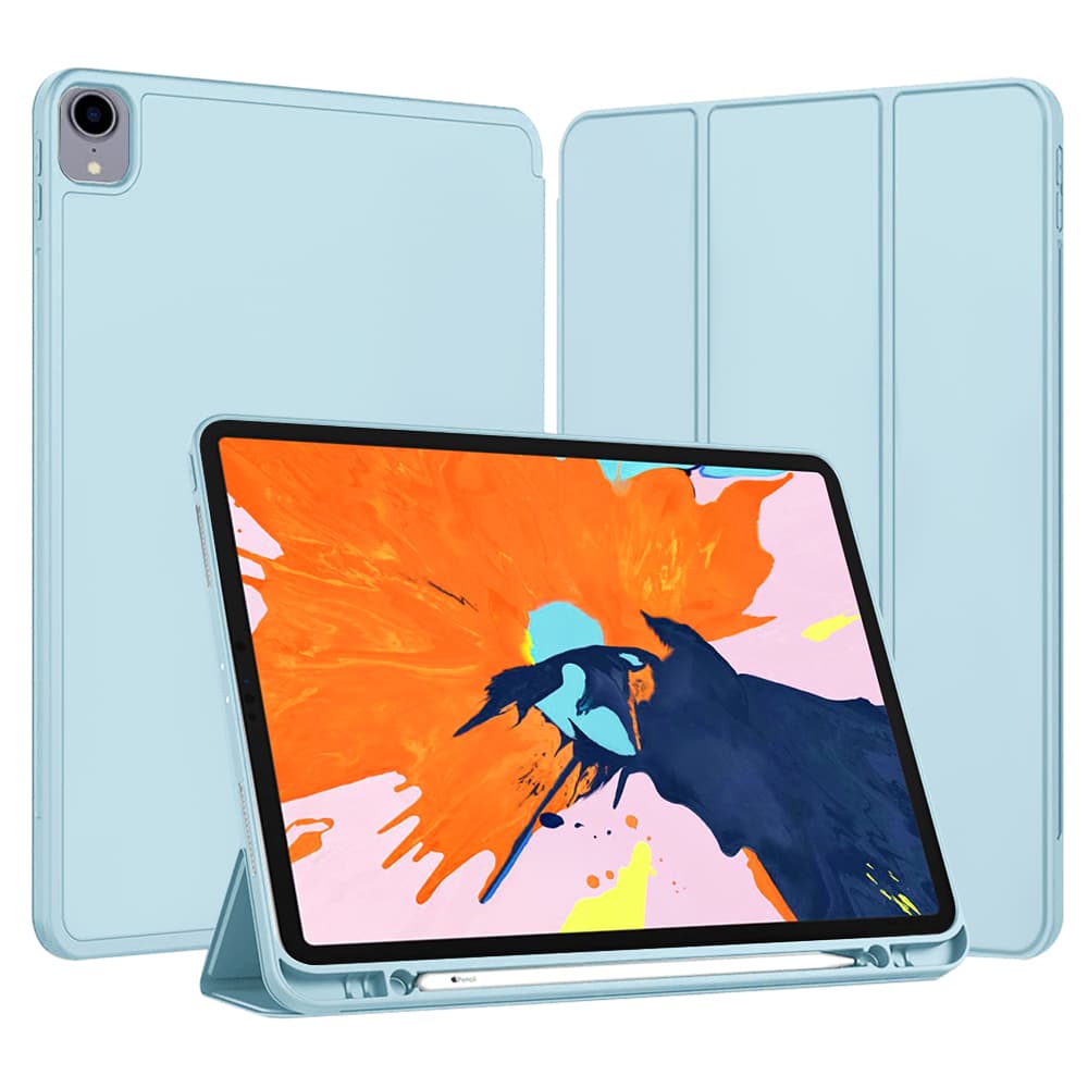 Techsuit Flex Trifold držák tužky iPad Pro 12.9 Nebesky modrá - náhled 1