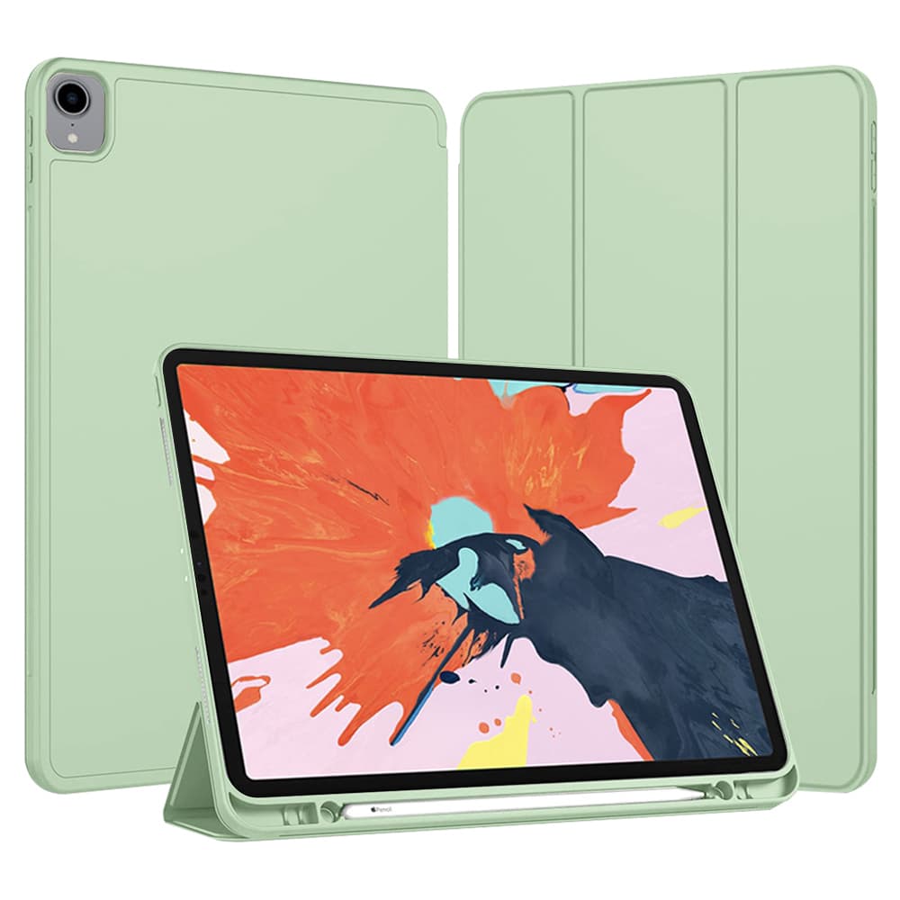 Techsuit Flex trojdílné pouzdro s držákem Pencil iPad Pro 12.9 Matcha zelená - náhled 1