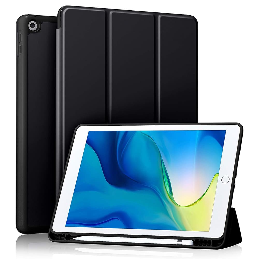 Techsuit Flex Trifold s držákem tužky iPad 10.2 Černá - náhled 1