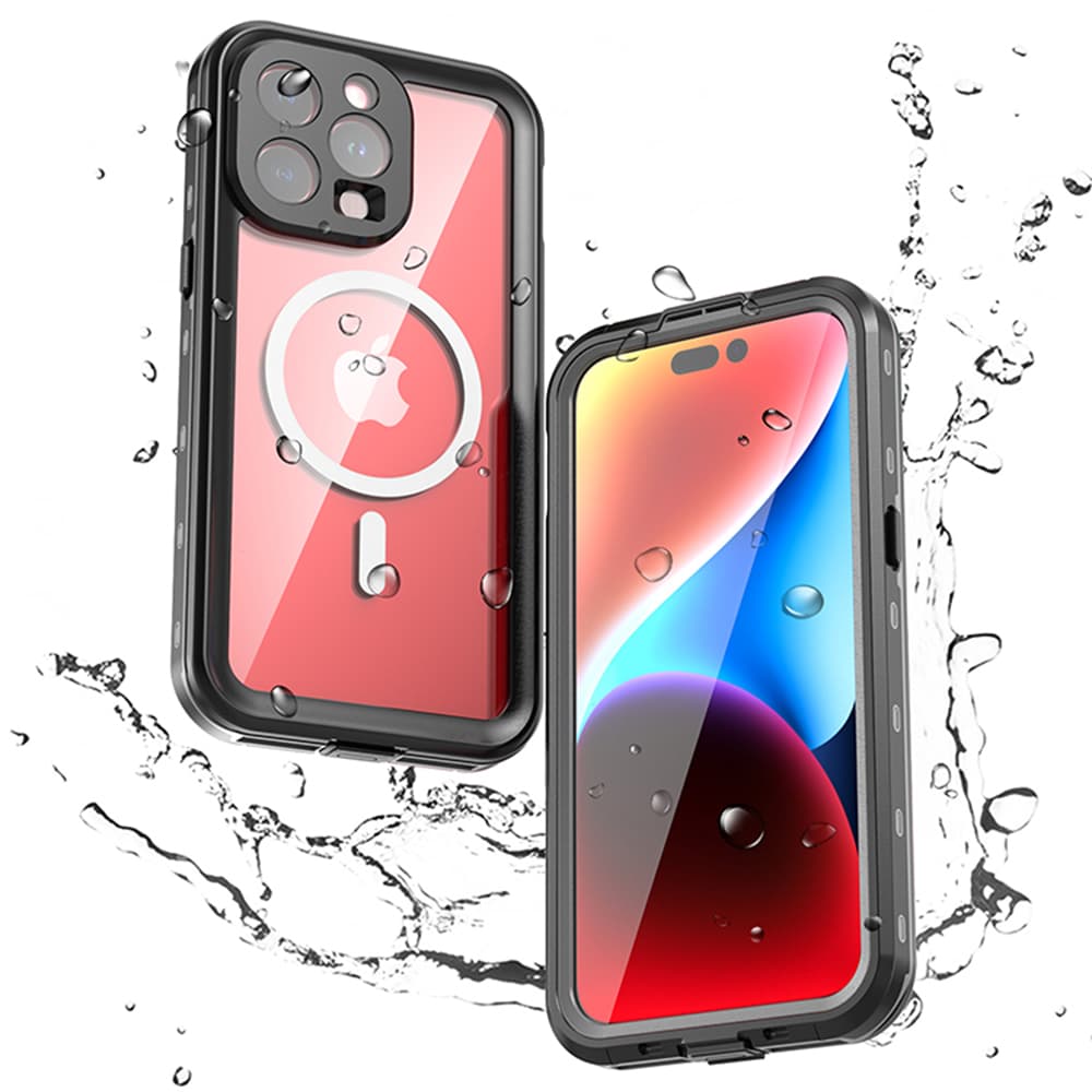 ShellBox Vodotěsný IP68 MagSafe Kryt iPhone 15 Pro Max Black - náhled 1