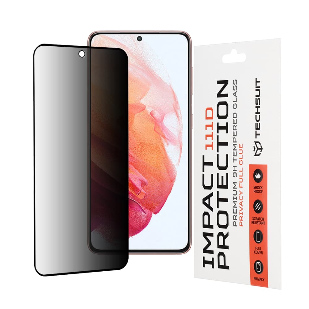 Techsuit 111D Privátní sklo Samsung Galaxy S21 5G Černá - náhled 1