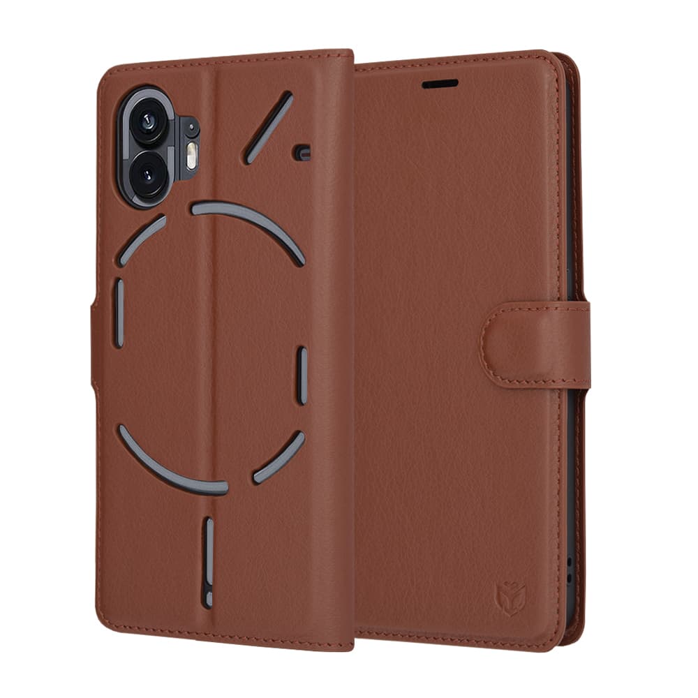 Techsuit Kožené pouzdro Nothing Phone (2) Brown - náhled 1