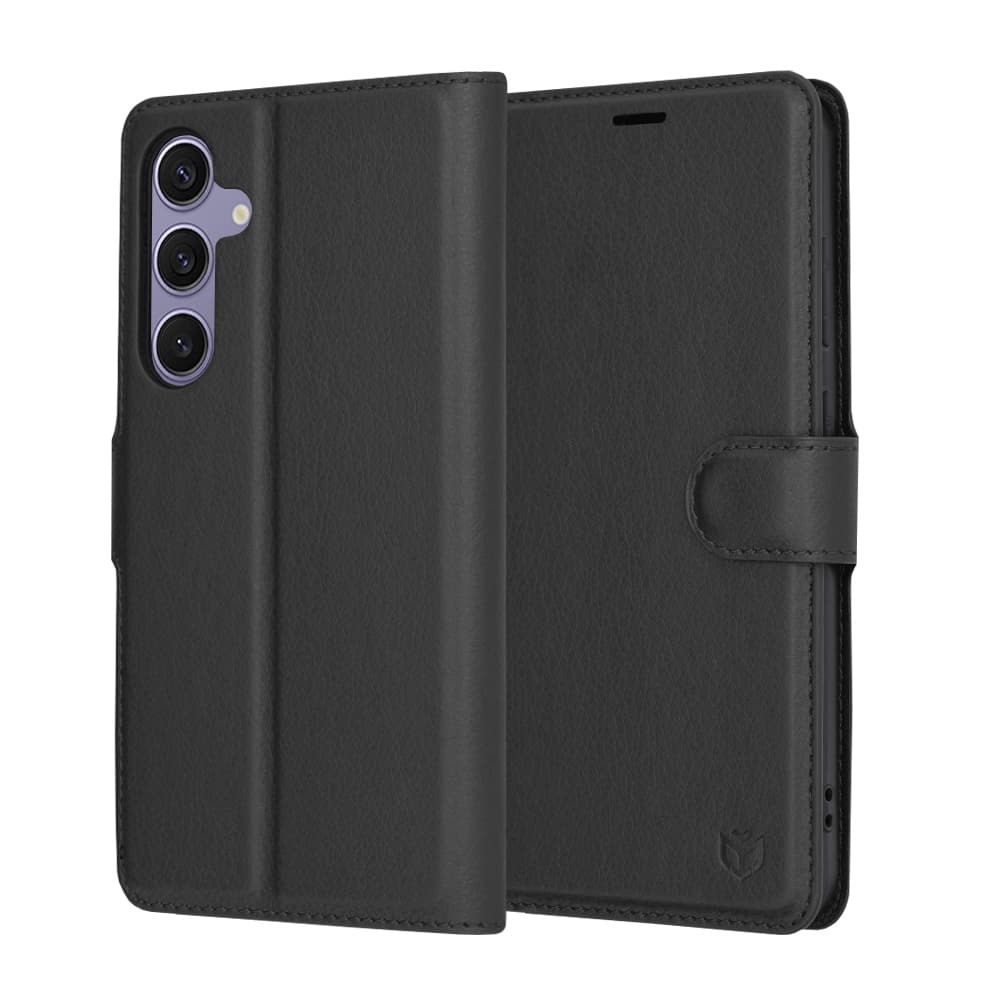 Techsuit Kožené pouzdro Samsung Galaxy S24 Plus Černé - náhled 1