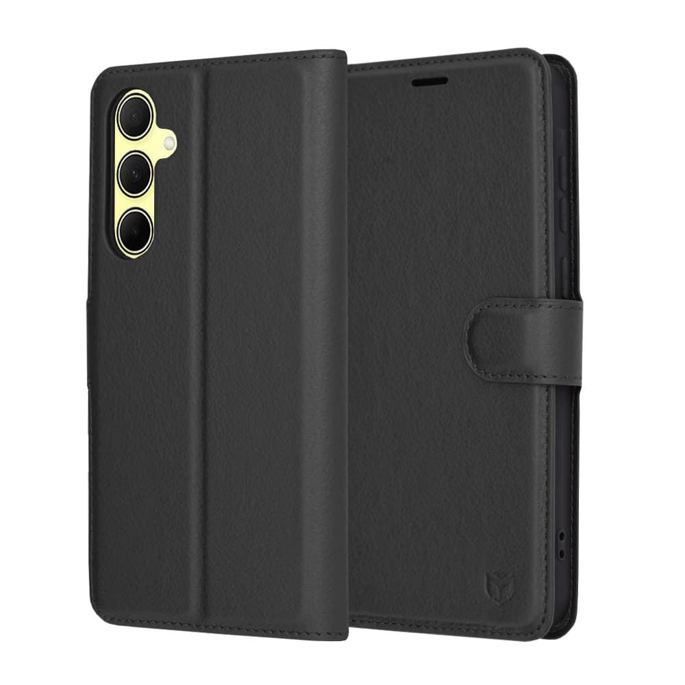 Techsuit Kožené pouzdro Samsung Galaxy A35 5G Black - náhled 1