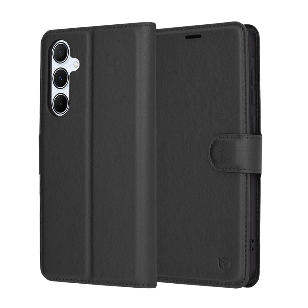 Techsuit Kožené pouzdro Samsung Galaxy A55 5G Černá - náhled 1