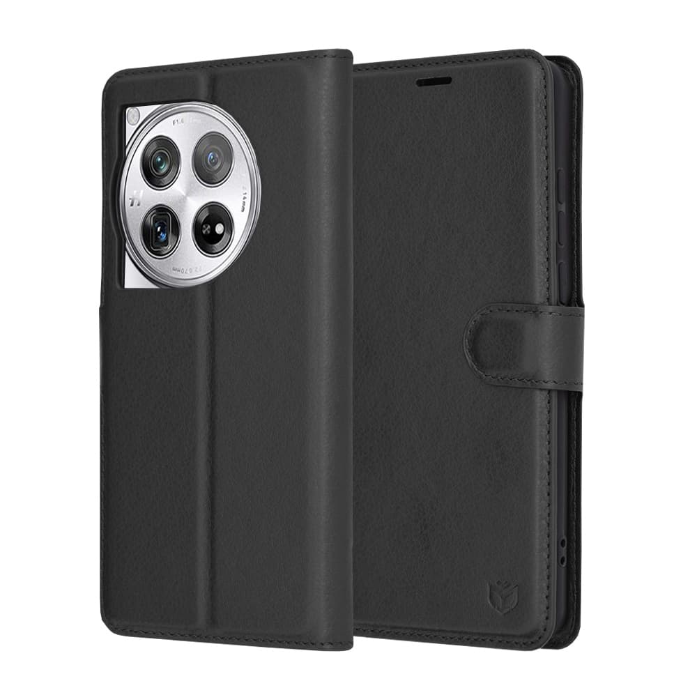 Techsuit Kožené pouzdro OnePlus 12 Černá - náhled 1