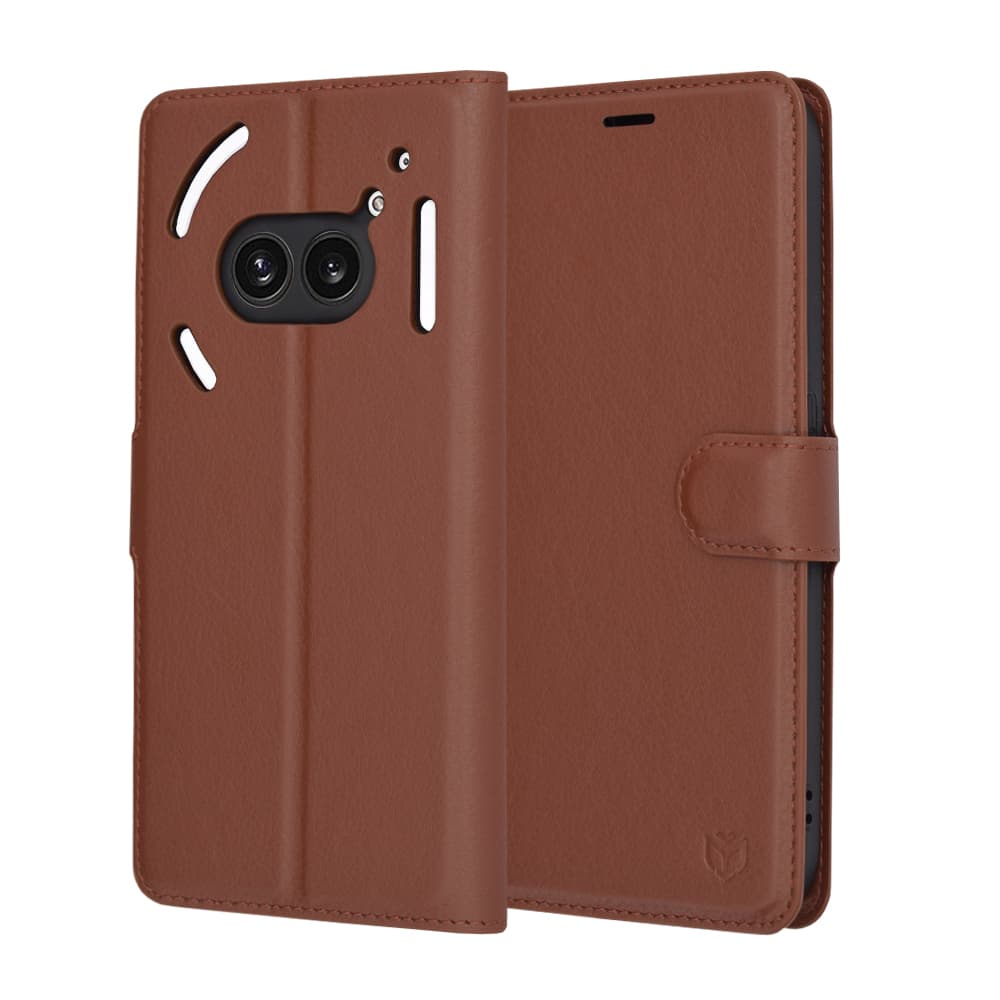Techsuit Kožené pouzdro Nothing Phone (2a) (2a) Plus Hnědé - náhled 1