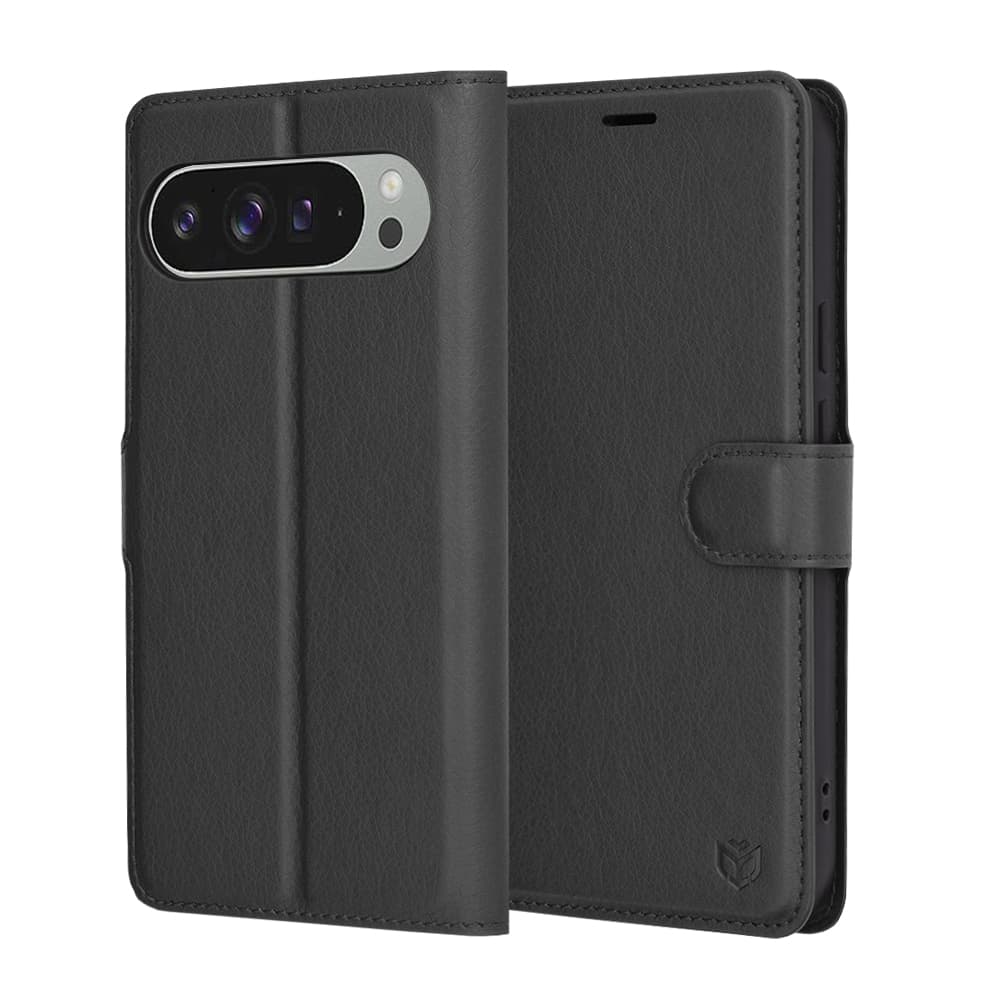 Techsuit Kožené pouzdro Google Pixel 9 Pro XL Černá - náhled 1