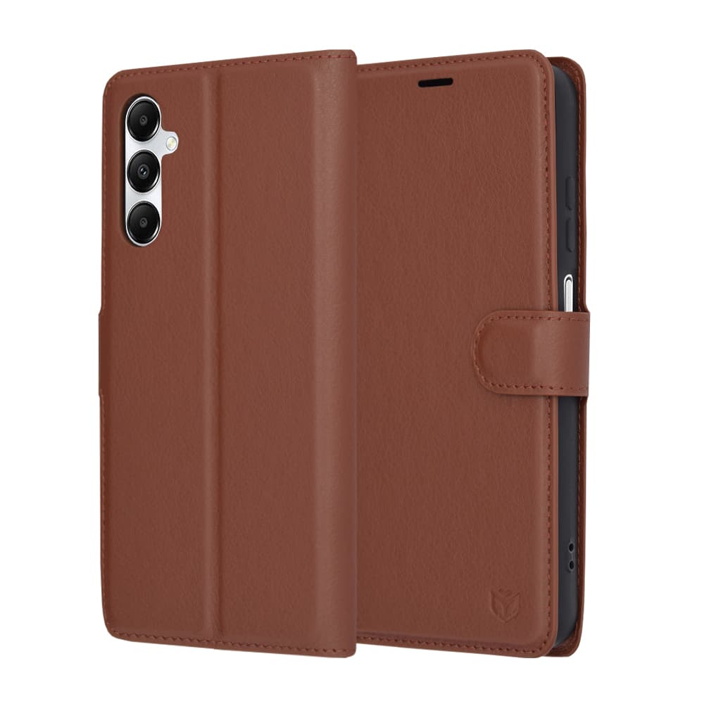 Techsuit Kožené pouzdro Samsung Galaxy A05s Brown - náhled 1