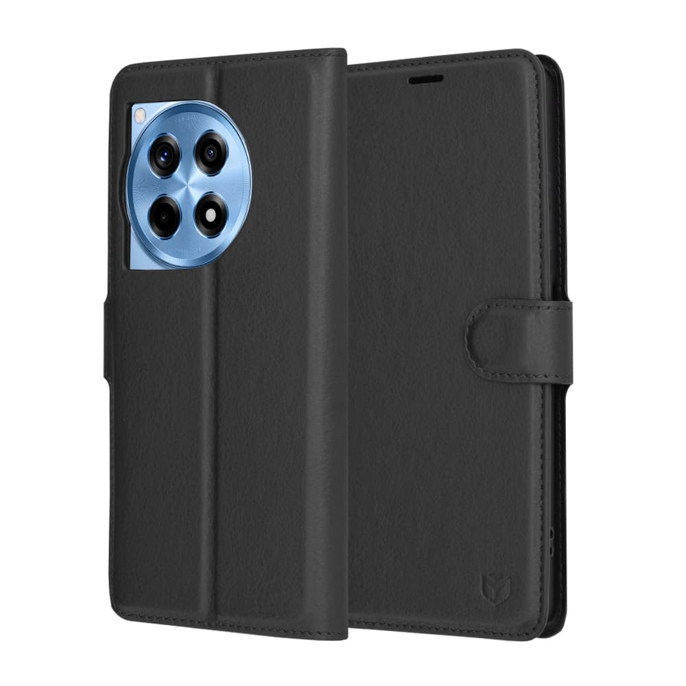 Techsuit Kožené pouzdro OnePlus 12R Black - náhled 1