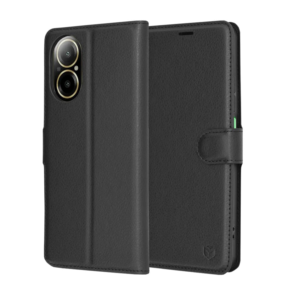 Techsuit Kožené pouzdro Realme C67 4G Černá - náhled 1