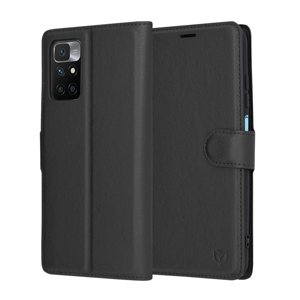 Techsuit Kožené pouzdro Xiaomi Redmi 10 Redmi 10 2022 Černé - náhled 1