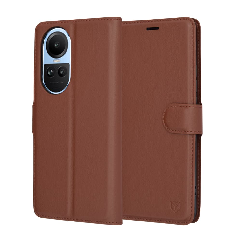 Techsuit Kožené pouzdro Oppo Reno10 Reno10 Pro Hnědá - náhled 1