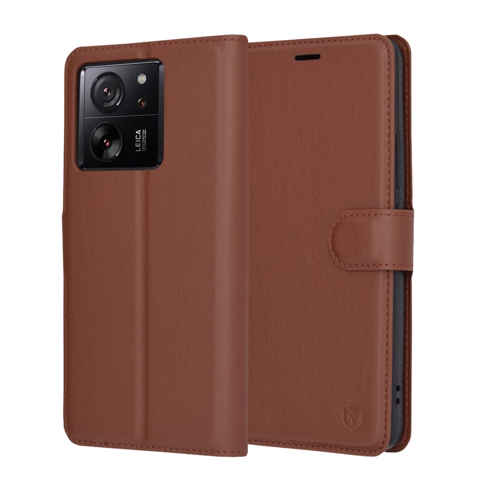 Techsuit Kožené pouzdro Xiaomi 13T 13T Pro Hnědá - náhled 1