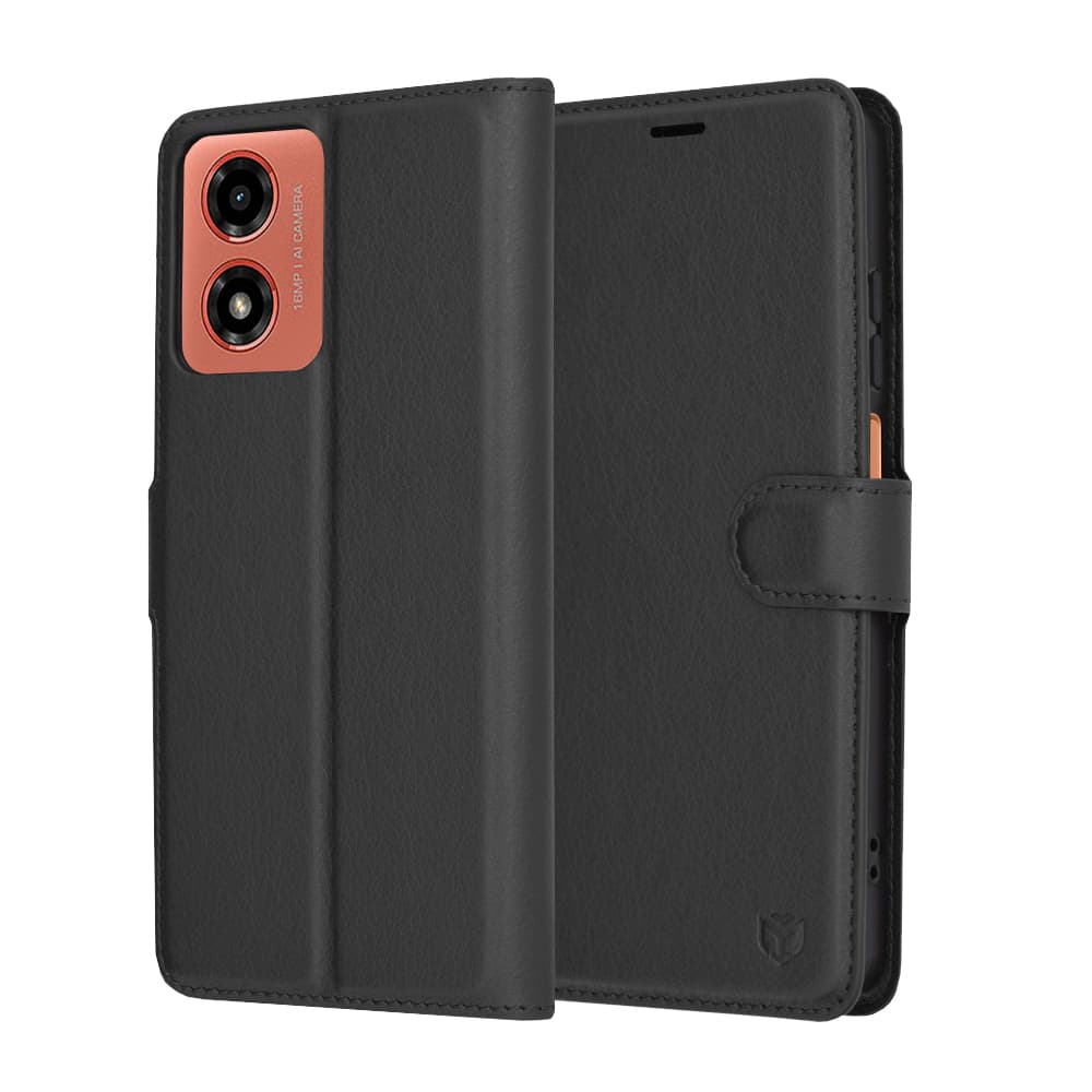 Techsuit Kožené pouzdro Motorola G04 G04s G24 E14 Černá - náhled 1