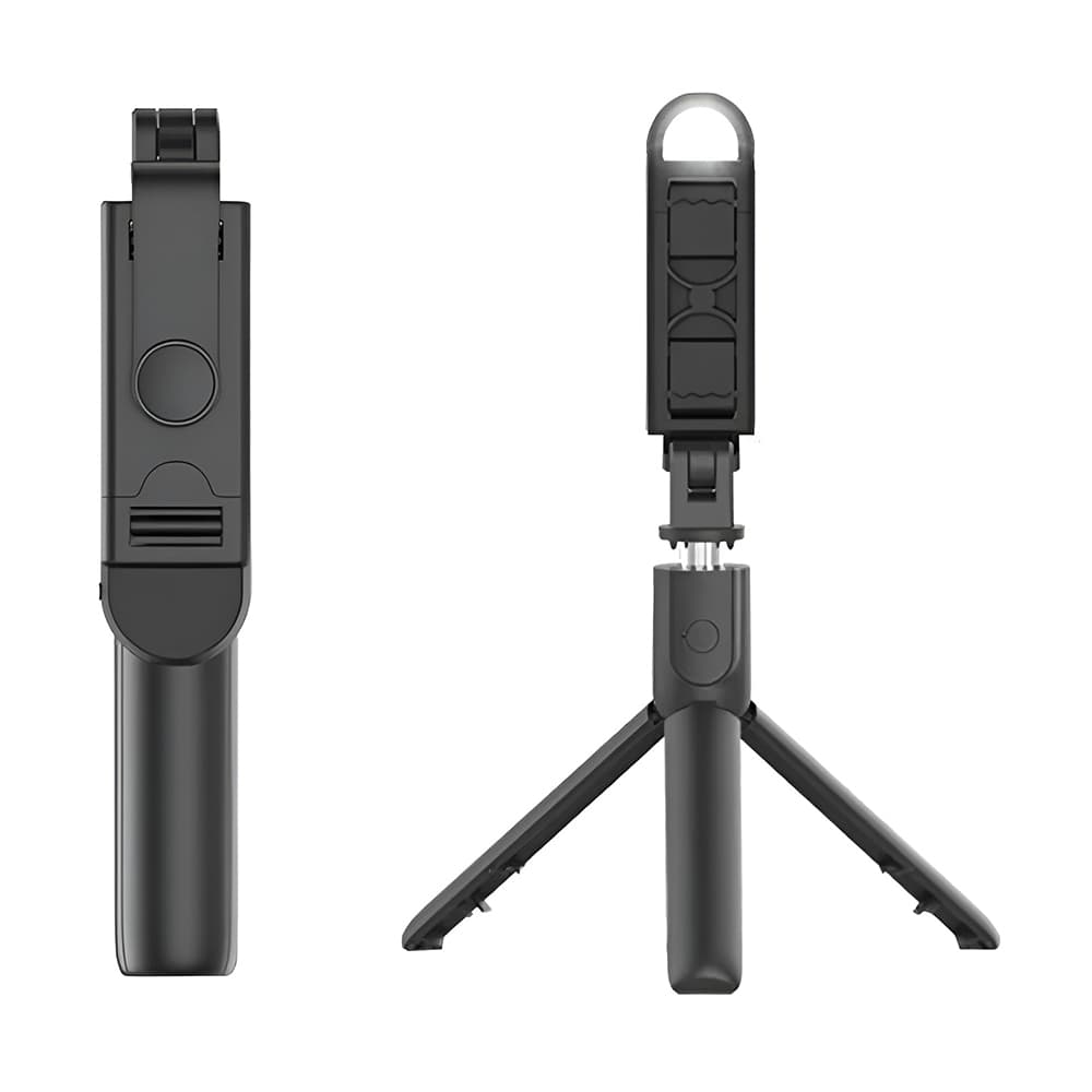Techsuit Mini Selfie Tyč S05-S Bluetooth LED Skládací 105cm Černá