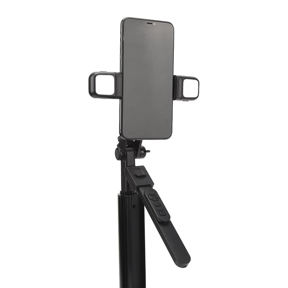 Techsuit Selfie tyč K30S Stativ Bluetooth LED 167cm Černá - náhled 1