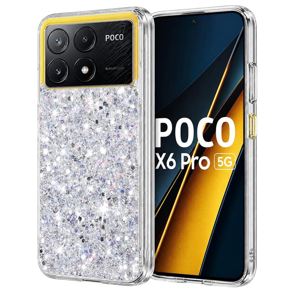Techsuit Třpytivý Bílý Kryt Xiaomi Poco X6 Pro - náhled 1