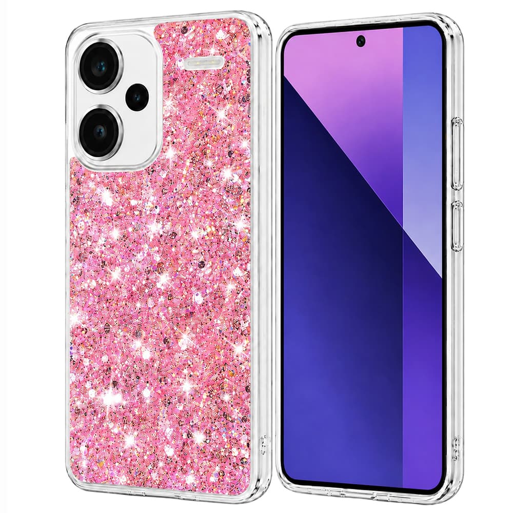 Techsuit Třpytivý kryt Xiaomi Redmi Note 13 Pro+ 5G Růžový - náhled 1