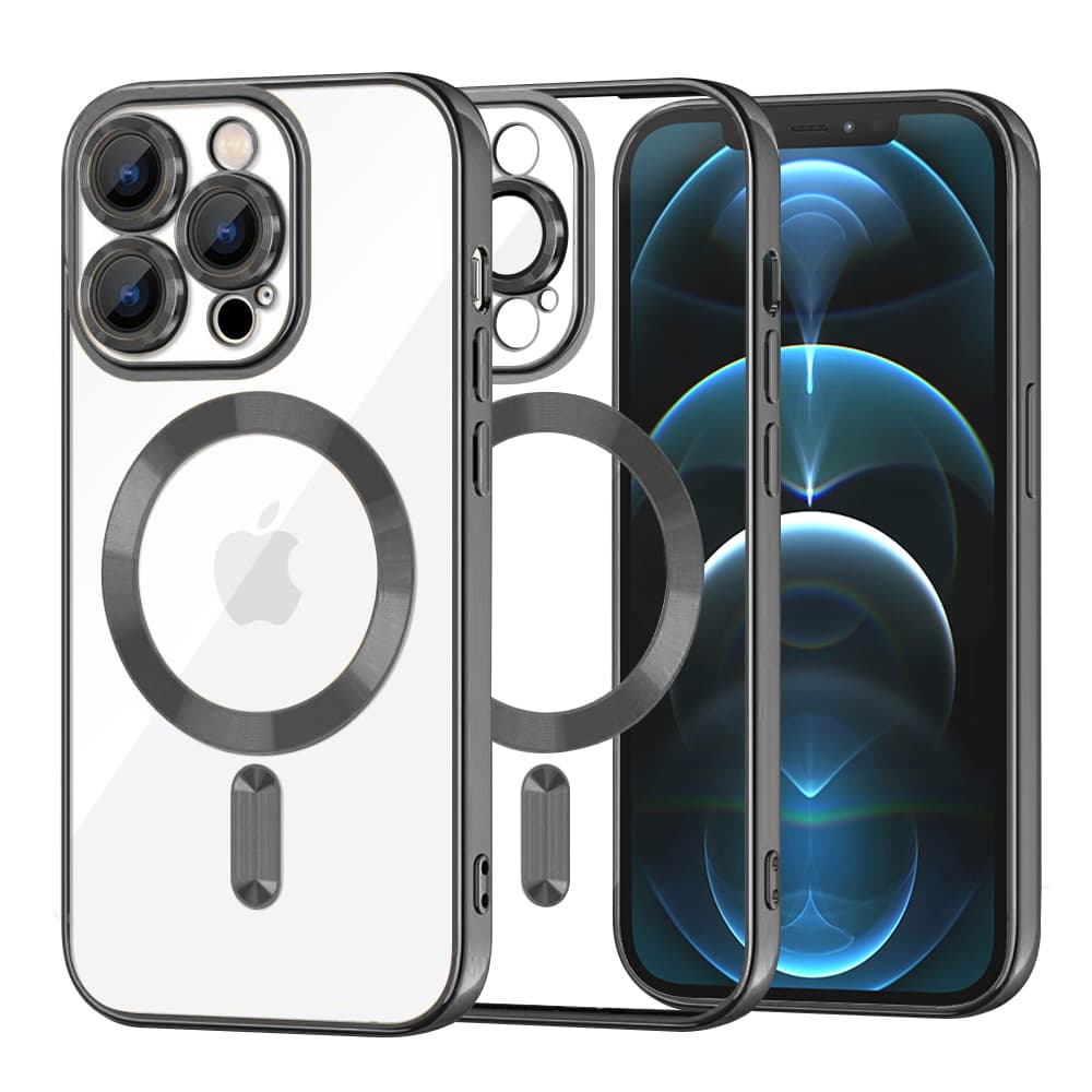 Techsuit Luxusní Křišťálové MagSafe iPhone 12 Pro Max Černé - náhled 1