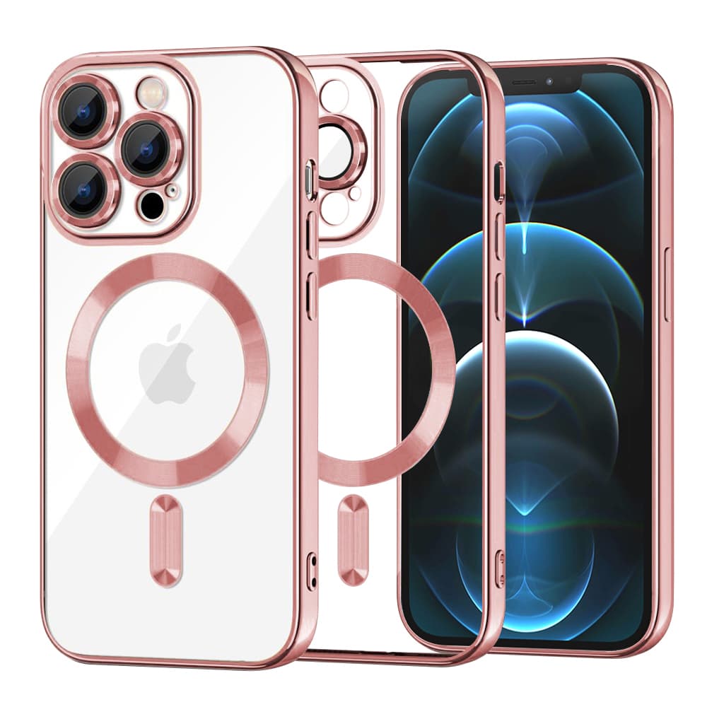 Techsuit Luxusní Křišťálový MagSafe iPhone 12 Pro Max Růžový - náhled 1